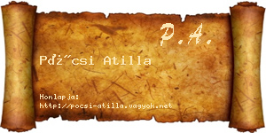 Pócsi Atilla névjegykártya